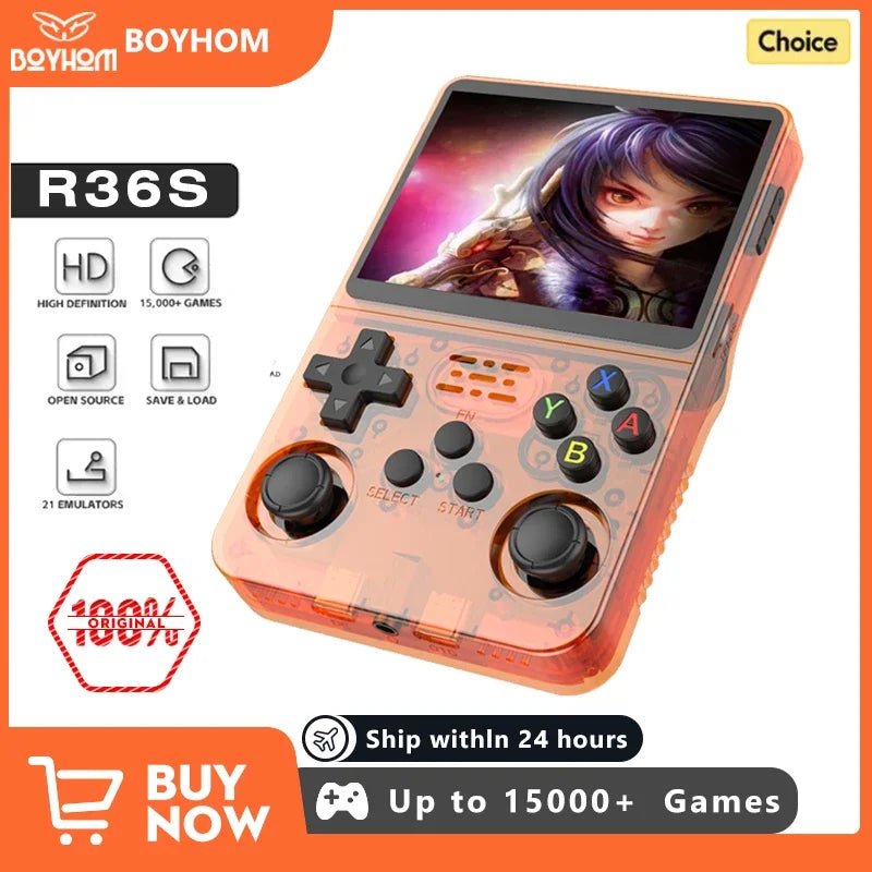 R36S Retro Handheld Console — 15,000 Games, 3.5" IPS Screen - RetroHuzz